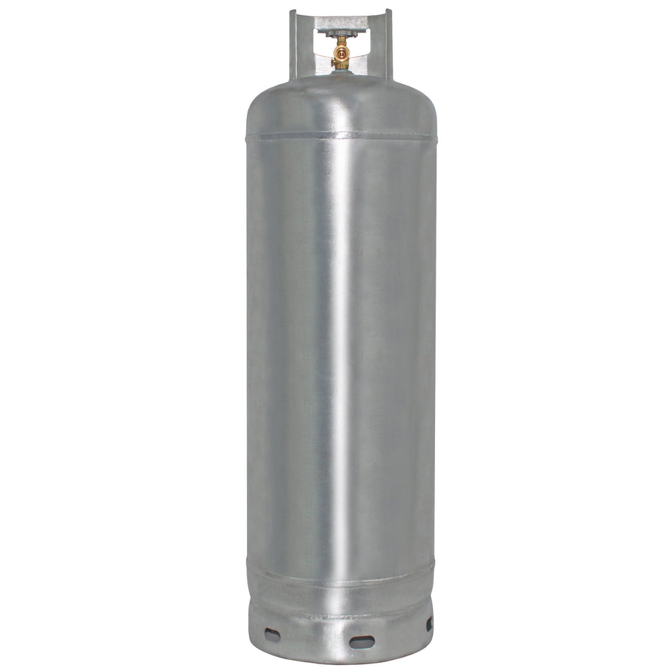 Flame King 100lb Empty Galvanized Propane Tank LP Cylinder with POL Valve