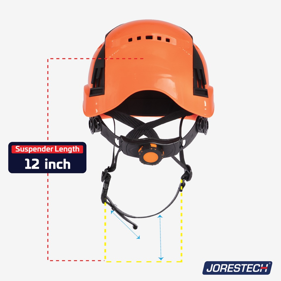 Jorestech Type 2 Class C Safety Vented ABS Helmet with Eye Visor Shield