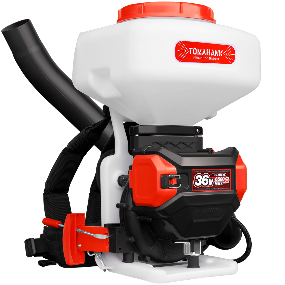 Tomahawk 5 Gal Battery-Powered Fertilizer Spreader Broadcast Lawn Seed Ice Melt Salt