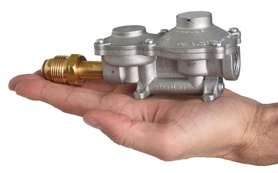 Flame King 2-Stage 150,000 BTU Propane LP Horizontal Super Compact Regulator