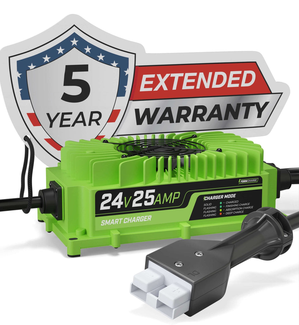 FORM Charge  24 Volt Battery Charger for Forklift, Electric Pallet Jack, Floor Scrubber - 24V 25A