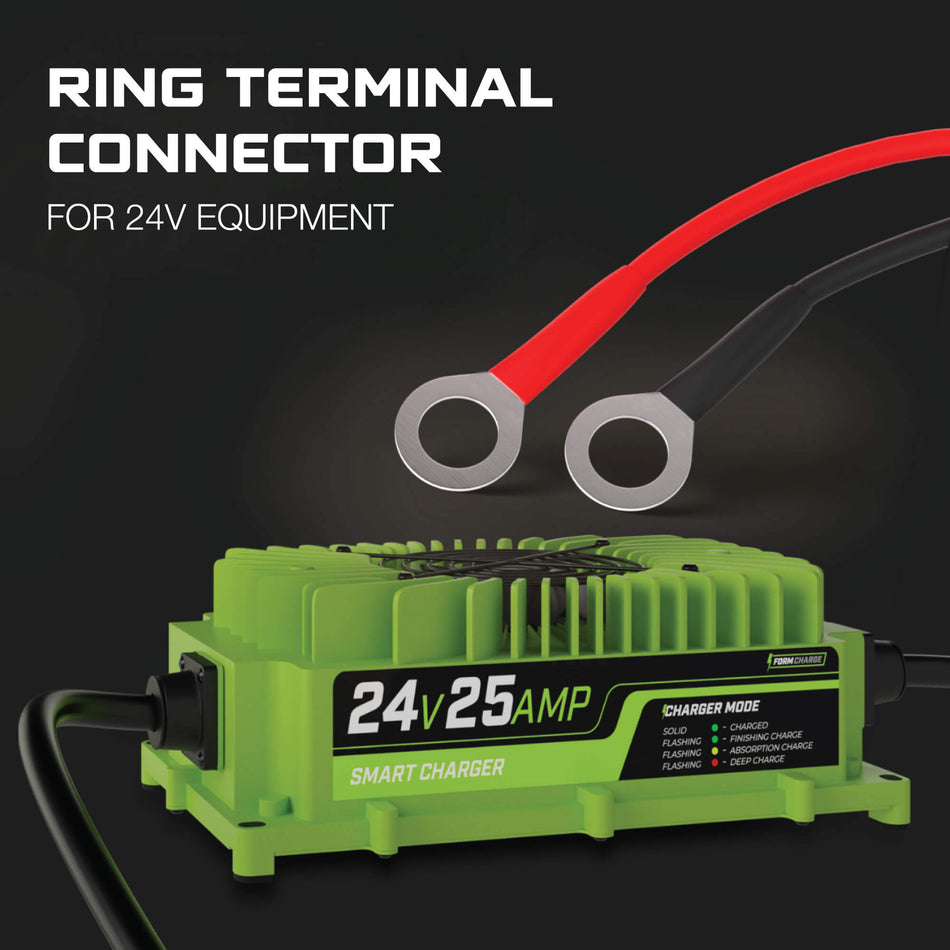 FORM 24 Volt Battery Charger for Genie Skyjack, JLG Scissor Lift, Forklift, Electric Pallet Jack, Floor Scrubber - 24V 25A