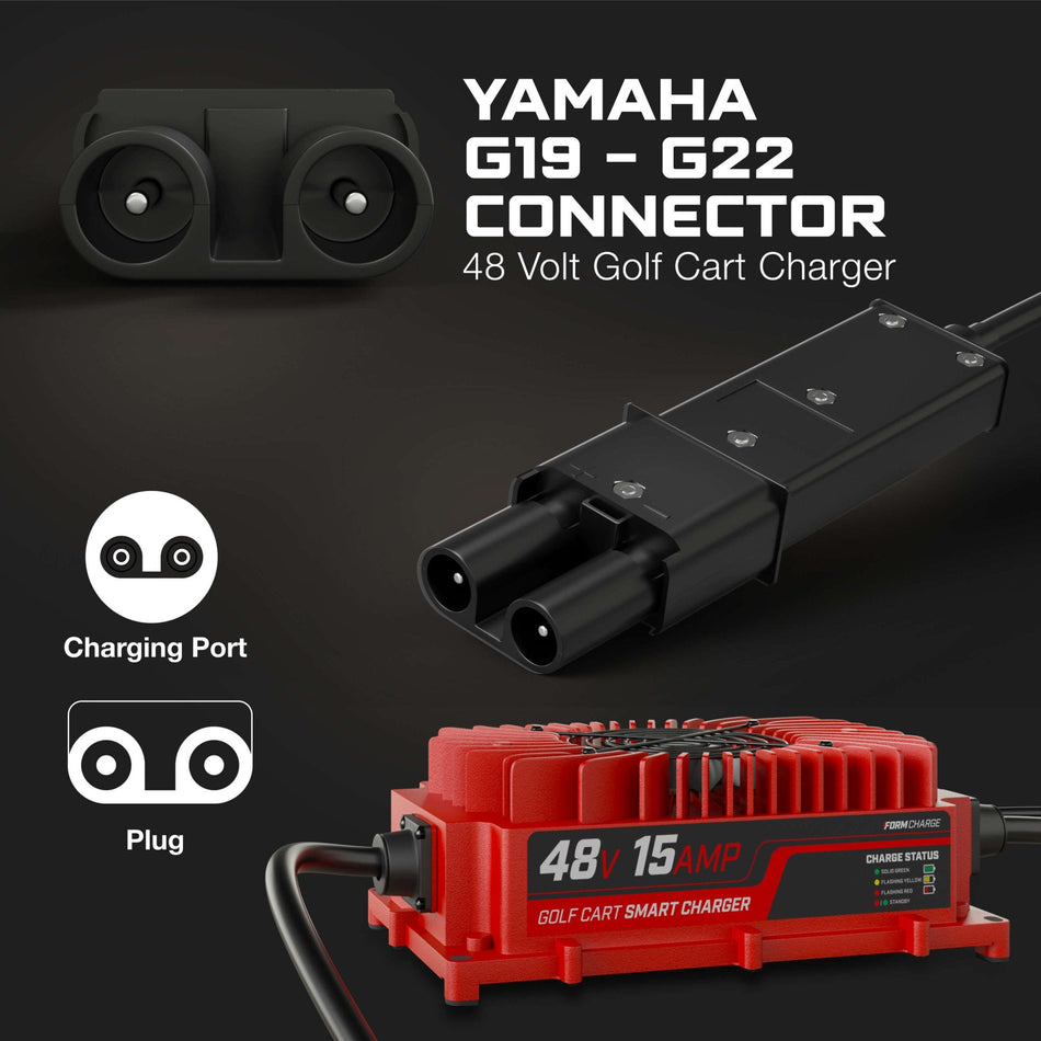 FORM Charge YAMAHA 48V Golf Cart Charger - G19 & G22 - Lead Acid - PRO VERSION