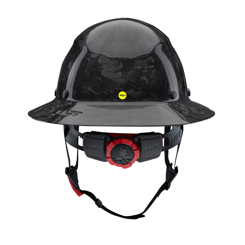 LIFT Safety DAX Forged Carbon Gloss Full Brim hard Hat