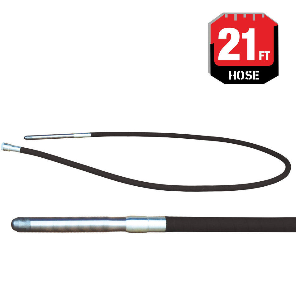 Tomahawk 21 ft Concrete Vibrator Flexible Shaft Hose For Concrete Backpack Vibrator