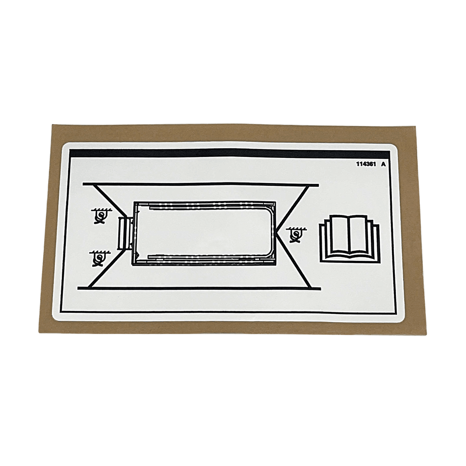 Genie Decal Label Transport Diagram 114361GT - MPN: 114361