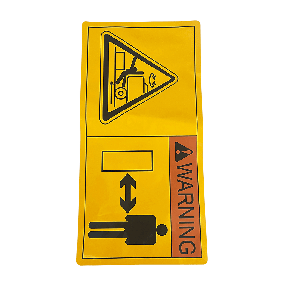 Sany Counterweight Warning Board 13333248 - MPN: 13333248