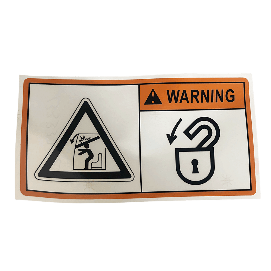 Sany Front Window Lock Caution Board Sy215C 13333260 - MPN: 13333260