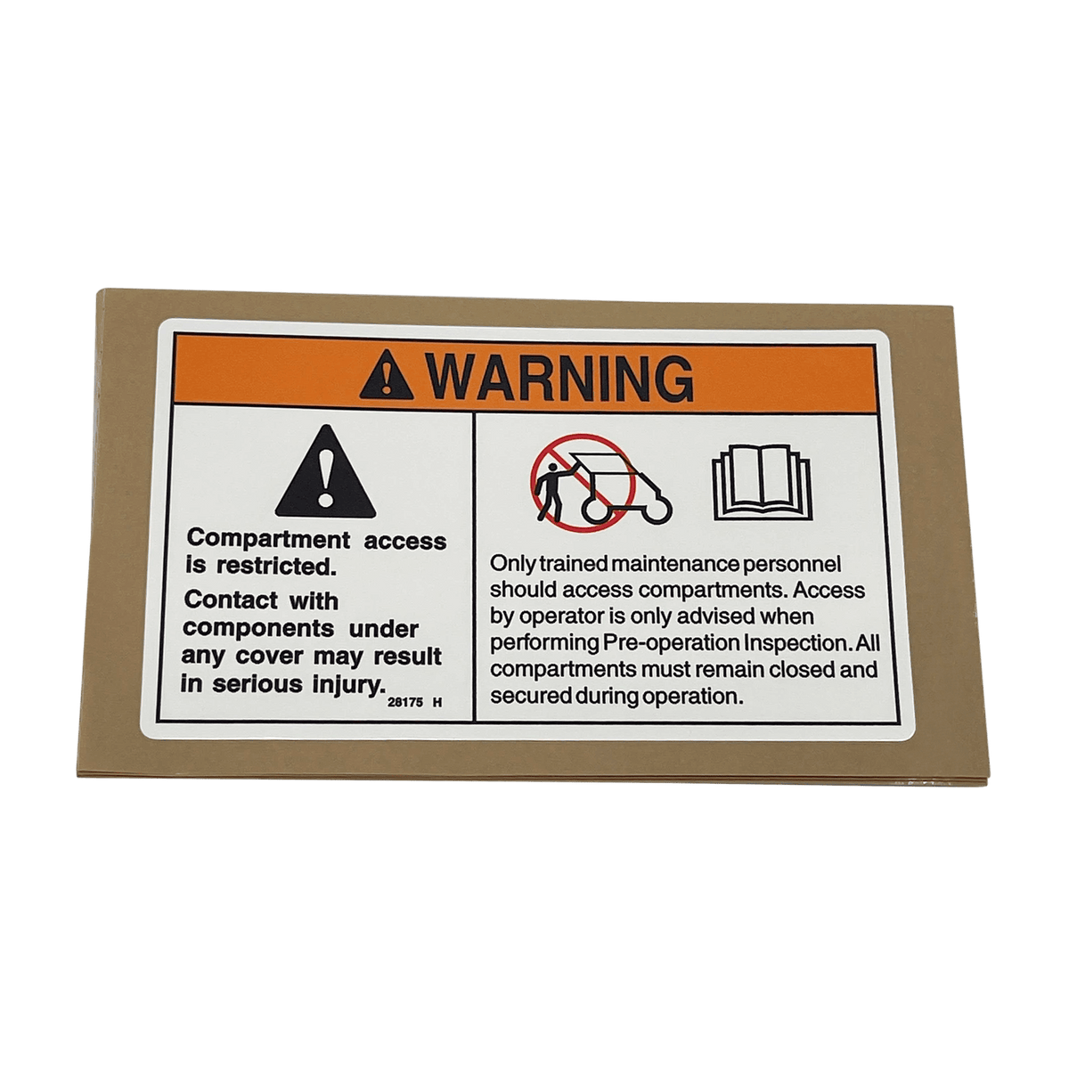 USA WARNING看板 28175GT_Decal-Warning-Compart-