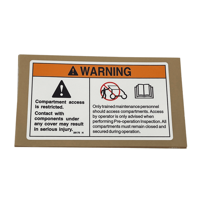 Genie Decal, Warning - Compart Access 28175GT - MPN: 28175
