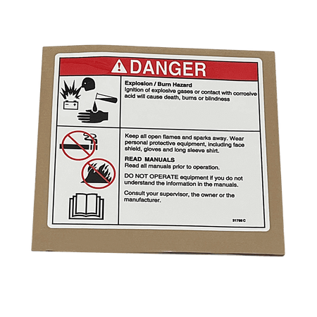 Genie Decal, Danger, Battery Safety 31788GT - MPN: 31788