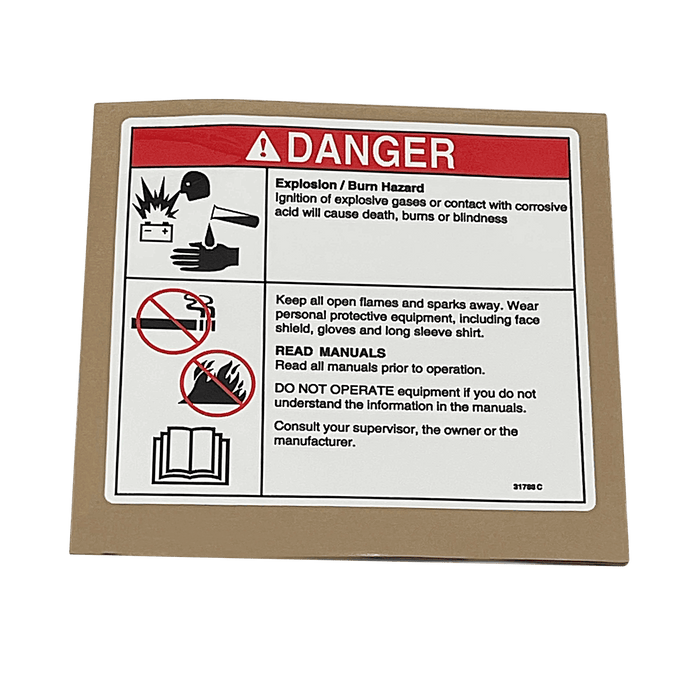 Genie Decal, Danger, Battery Safety 31788GT - MPN: 31788