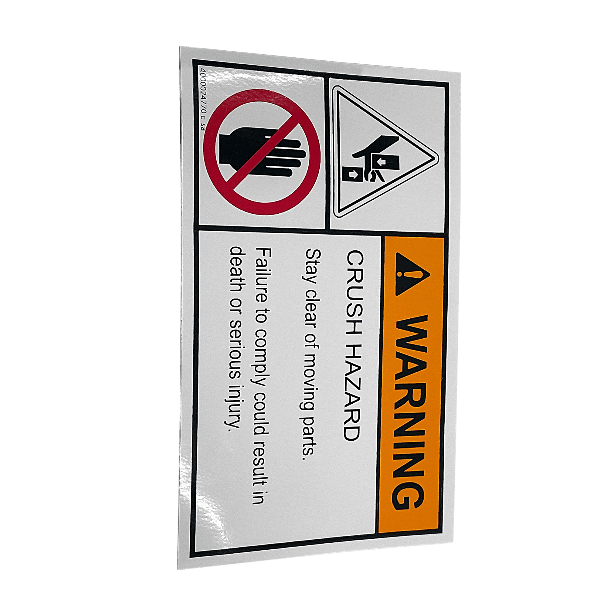 Haulotte Hand Injury Label 4000024770 - MPN: 4000024770