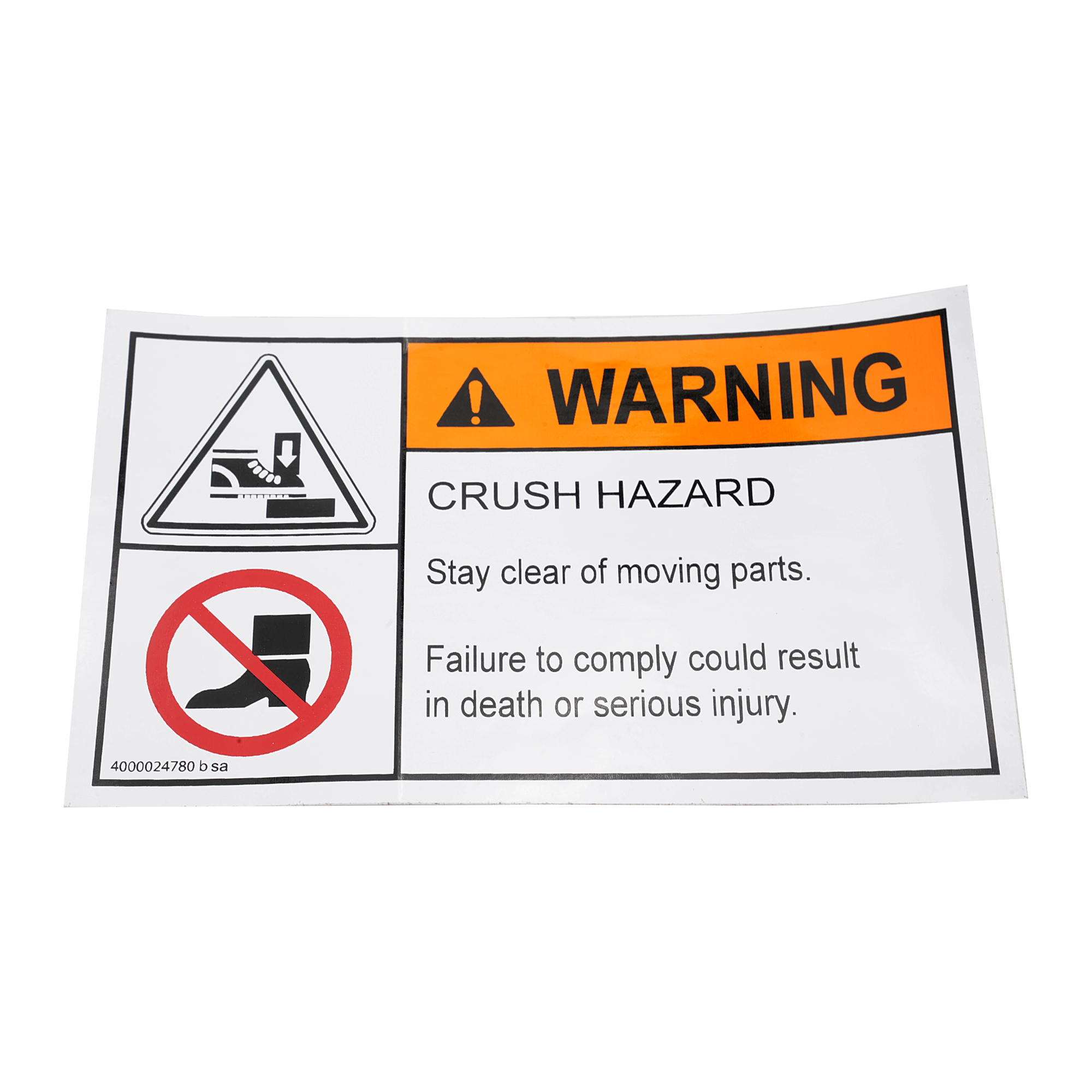 Haulotte Feet Injury Label 4000024780 - MPN: 4000024780