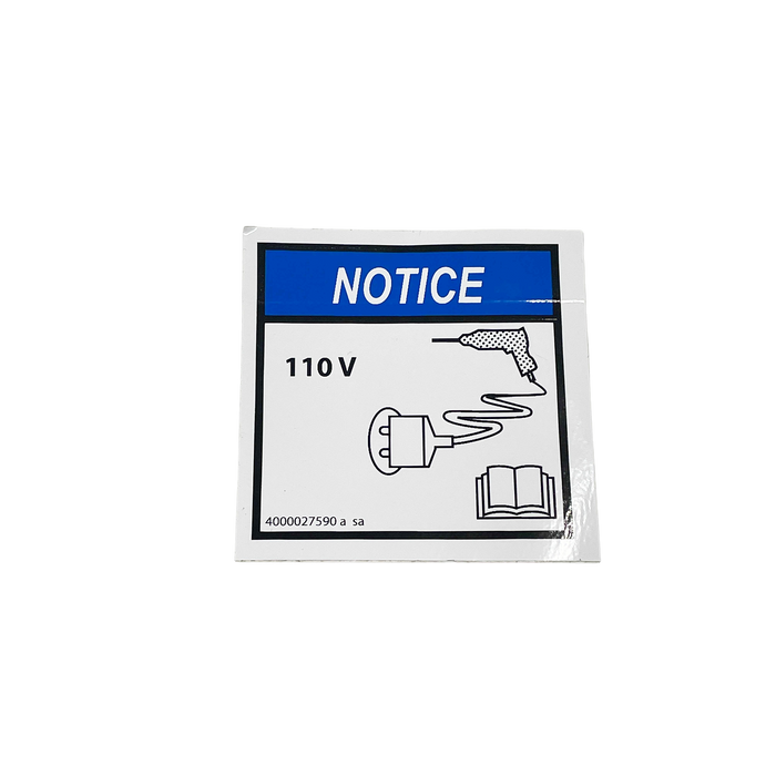 Haulotte 110V Notice Decal