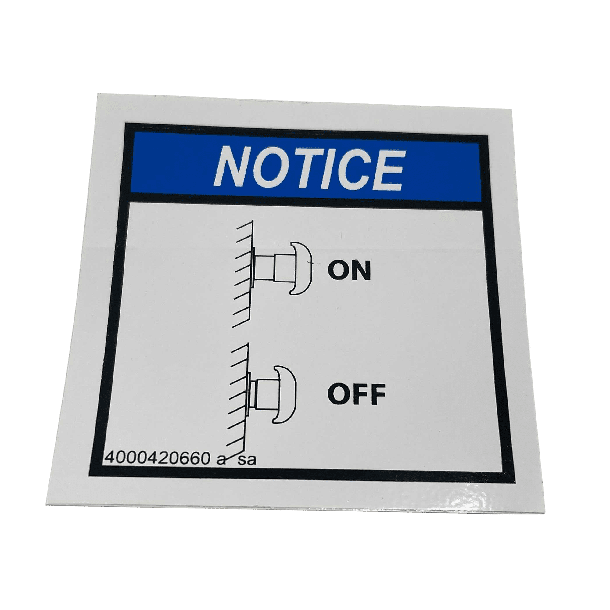 Haulotte Estop On Off Decal 4000420660 - MPN: 4000420660