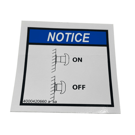 Haulotte Estop On Off Decal 4000420660 - MPN: 4000420660