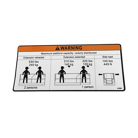 MEC Decal - Capacity 530 Lbs 41651 - MPN: 41651