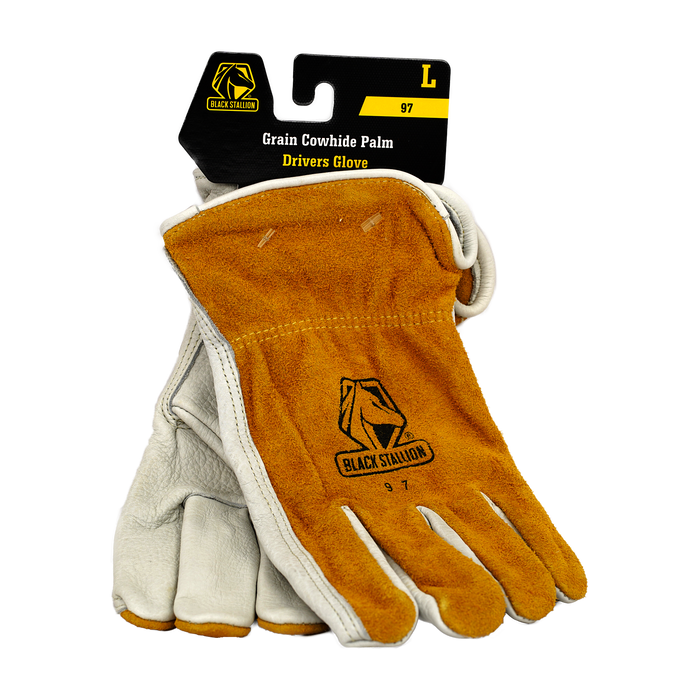 Black Stallion 97 Series Versatile Grain Cowhide Palm Drivers Gloves