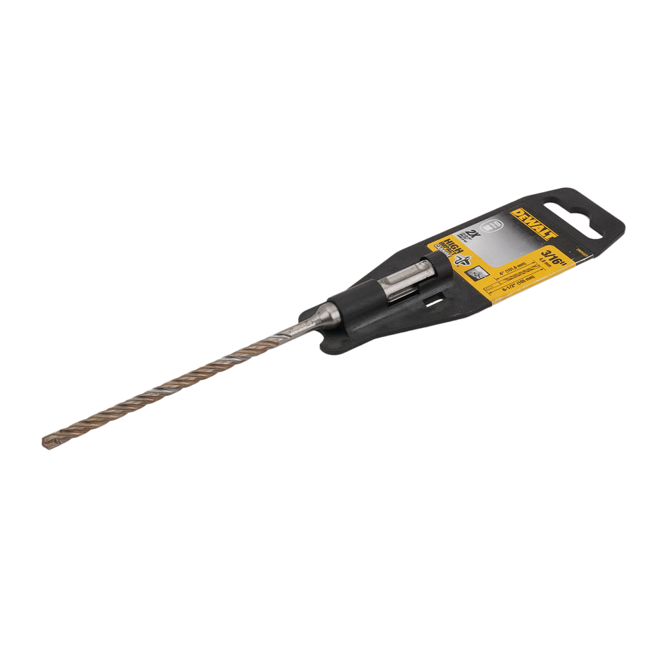 DEWALT DW5503 High Impact Carbide™ SDS Plus Masonry Drill Bit, 3/16" x 4" x 6-1/2"