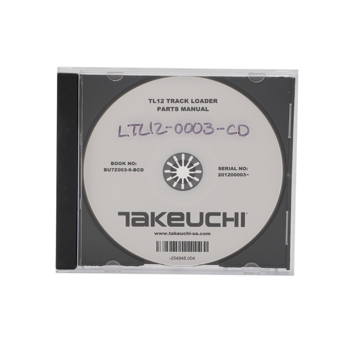 Takeuchi Parts Manual Tl12 Bu7Z003-6-B Sn 201200003-Cd LTL12-0003-CD