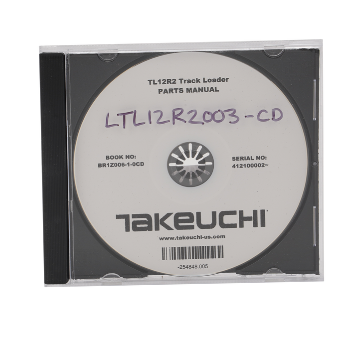 Takeuchi Parts Manual Tl12R2 Br1Z006-2-0 Sn 412100002-Cd LTL12R2003-CD