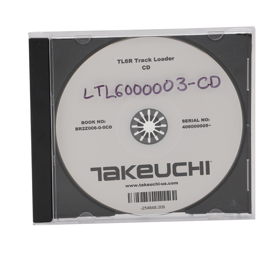 Takeuchi Parts Manual Tl6R Br2Z006-0-0 Sn 406000005-Cd LTL6000003-CD