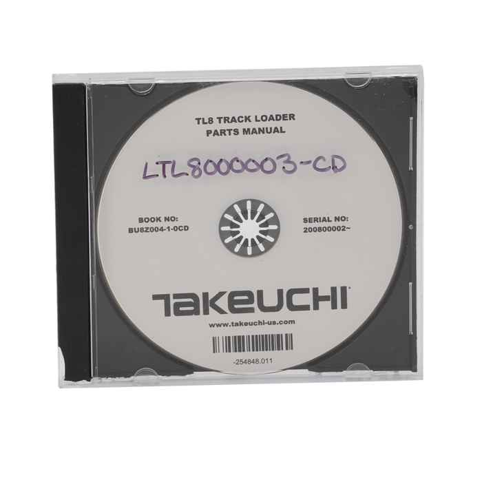 Takeuchi Parts Manual Tl8 Bu8Z004-1-0 Sn 200800002-Cd LTL8000003-CD
