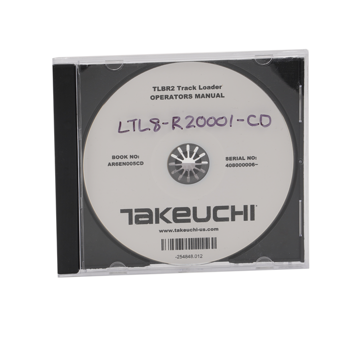 Takeuchi Operators Manual Tl8R2 Ar6En005 Sn 408000006-Cd LTL8-R20001-CD