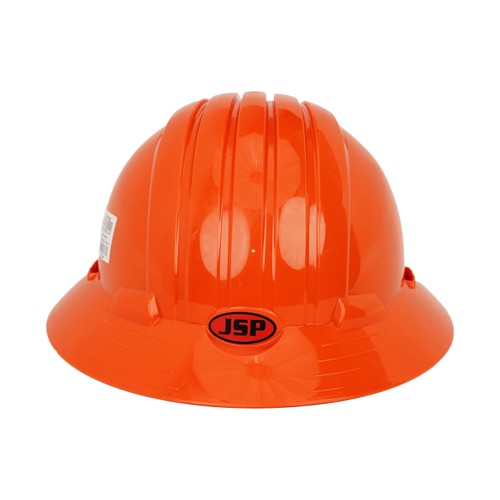 Orange Aluminum Hard Hat Full vic Brim