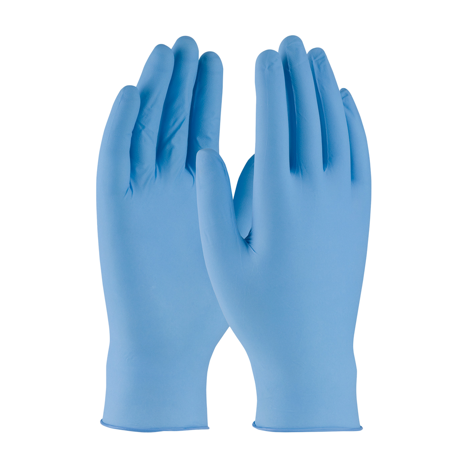 PIP Turbo 5 Mil Powdered Disposable Nitrile Glove With Textured Grip