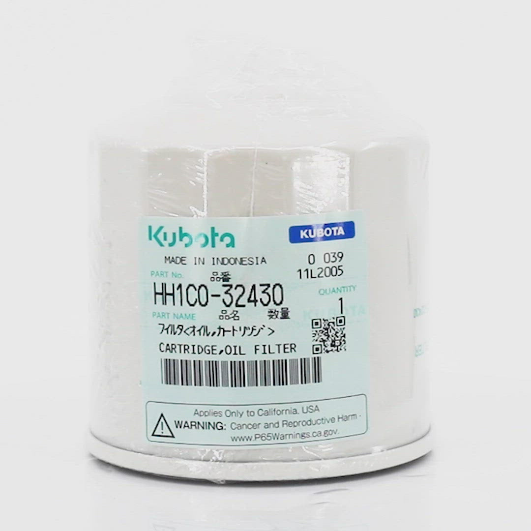 Kubota Oil Filter Rotating Video